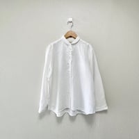 販売継続品 / 中川政七商店 手織り麻を使ったフリルシャツ