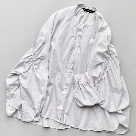 販売継続品 / mizuiro ind  バックギャザーワイドシャツ