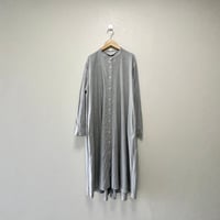 MidiUmi Aライン バンドカラーシャツワンピース （微起毛コットン）