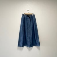 GRAMICCI  LIGHT DENIM LONG FLARE SKIRT