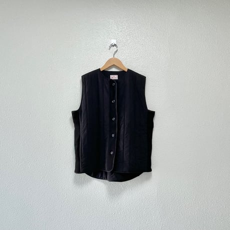 2024AW / mao made キルトｘニット切替え中綿ベスト