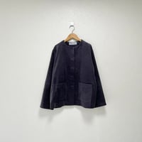STAMP AND DIARY コットンコーデュロイ ノーカラージャケット