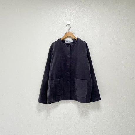 STAMP AND DIARY コットンコーデュロイ ノーカラージャケット