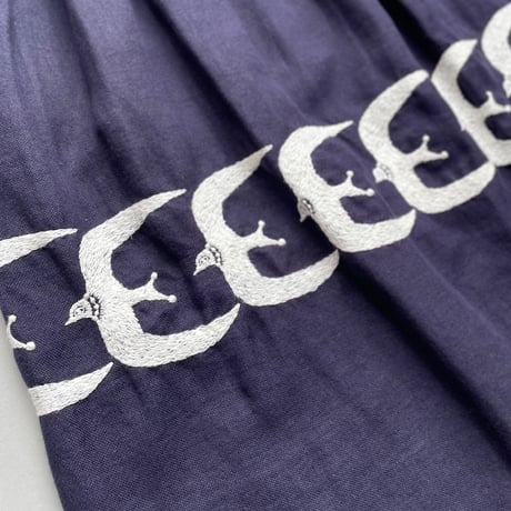 mina perhonen laundry go!  コットンリネン刺繍スカート
