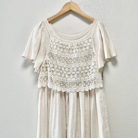 タグ付き未使用品 / ADIEU TRISTESSE レースビスチェ リネンワンピース