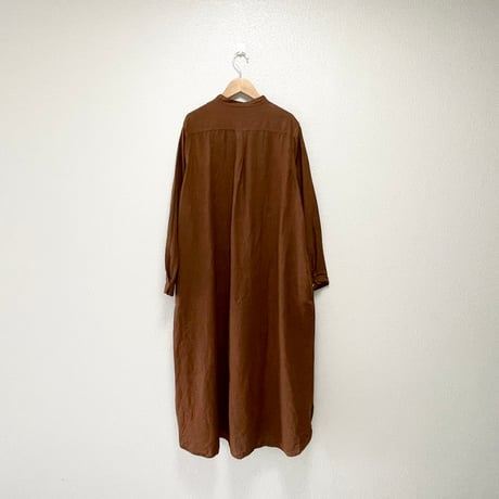 nest Robe リネンバンドカラーシャツワンピース