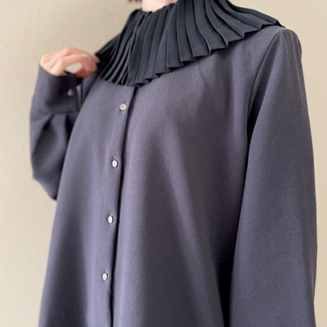 2024AW / 人気完売品 mizuiro ind プリーツカラーシャツ