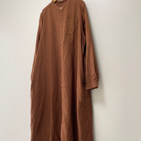 nest Robe リネンバンドカラーシャツワンピース