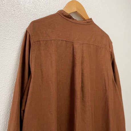 nest Robe リネンバンドカラーシャツワンピース
