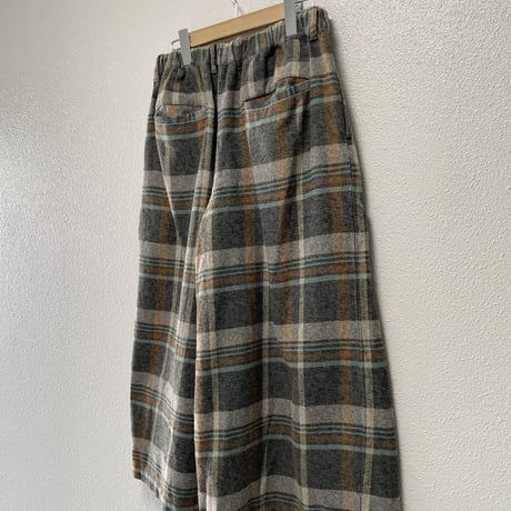 2023AW / nest Robe コットンヘビーツイル チェックキュロットパンツ