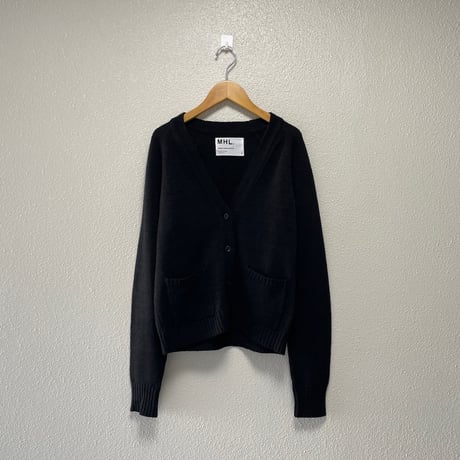 MHL. リネンウール Vネックカーディガン