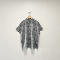 grin モノトーンチェックボックスシャツ