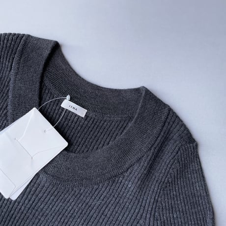 タグ付き未使用品 / IENA 3x3リブクルーネックプルオーバー