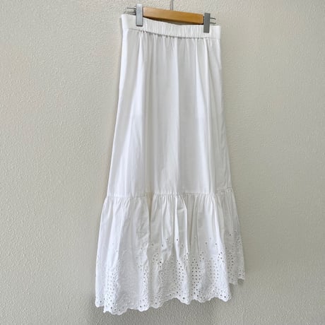 Spick & Span コットンエンブロイダリースカート