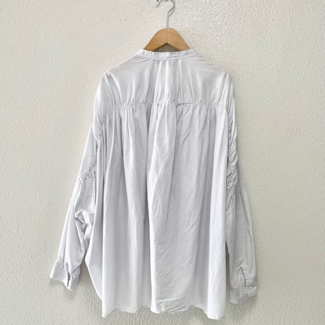 販売継続品 / mizuiro ind  バックギャザーワイドシャツ