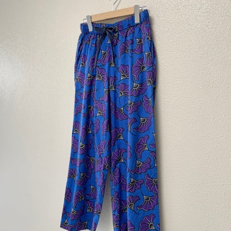 LE GLAZIK ドローストリングパンツ 【ブルー size34】