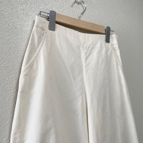 IENA コットンリネンオックスワイドパンツ