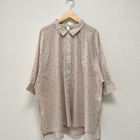 【2色展開】select コットンボイルドット前開きチュニック