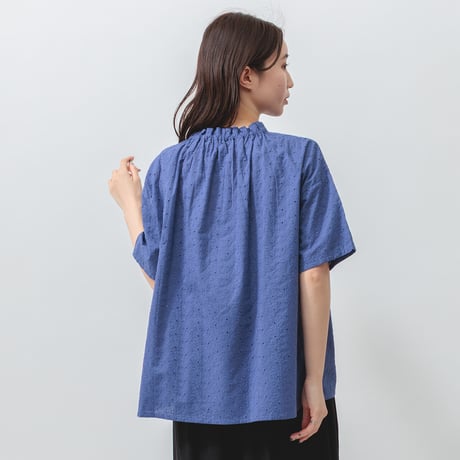 【4色展開】select 衿フリルギャザーブラウス