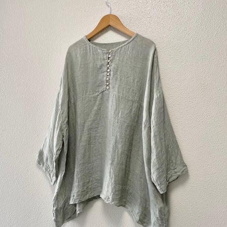 nest Robe リネン先染めガーゼビッグブラウス