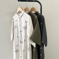 【3色展開】select 花刺刺繍入りジャカードワンピース