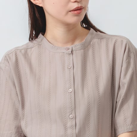 【4色展開】select バンドカラーブラウス