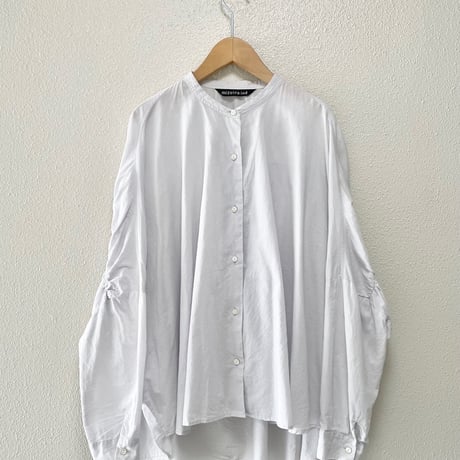 販売継続品 / mizuiro ind  バックギャザーワイドシャツ