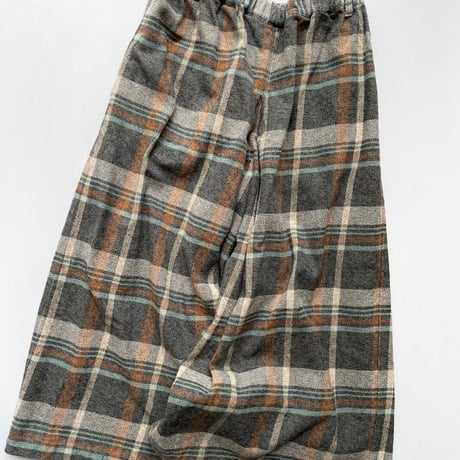2023AW / nest Robe コットンヘビーツイル チェックキュロットパンツ