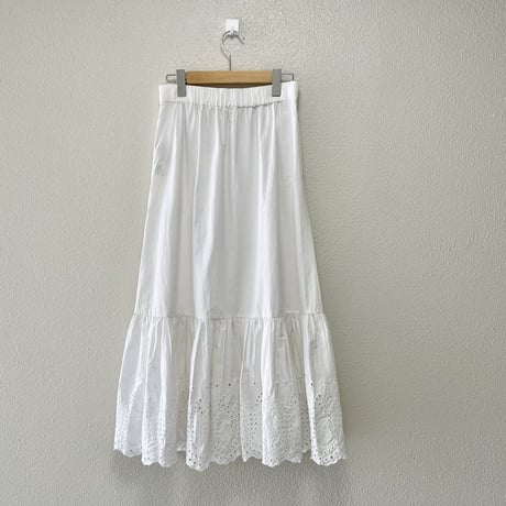 Spick & Span コットンエンブロイダリースカート