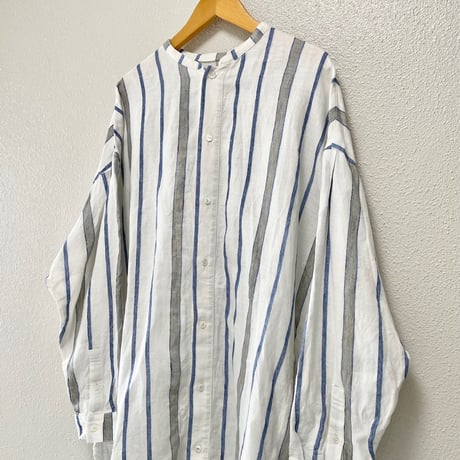 2023SS / nest Robe リネンマルチストライプシャツ