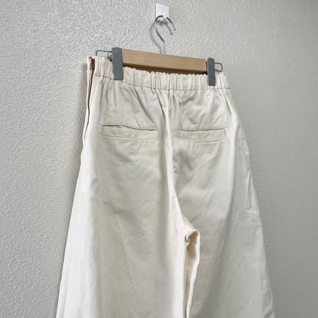IENA コットンリネンオックスワイドパンツ