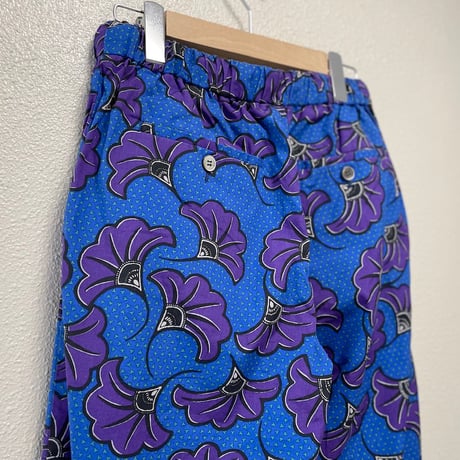 LE GLAZIK ドローストリングパンツ 【ブルー size34】