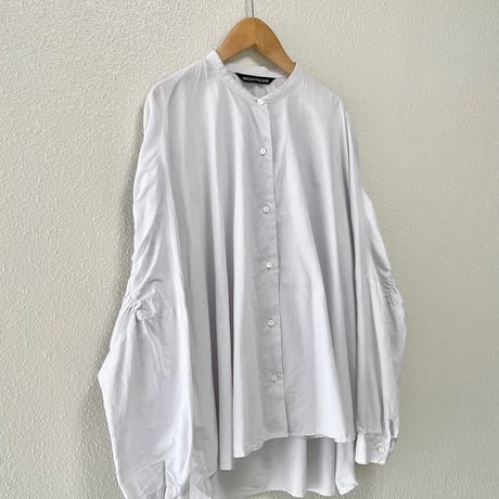 販売継続品 / mizuiro ind  バックギャザーワイドシャツ