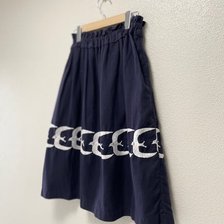 mina perhonen laundry go!  コットンリネン刺繍スカート