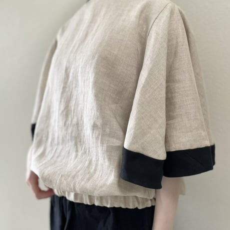 ito fukuoka volume sleeve linen tops