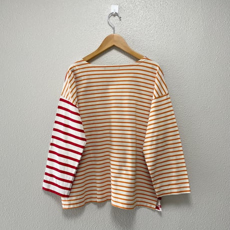 2025AW / NATURAL LAUNDRY パネルボーダー バイカラープルオーバー