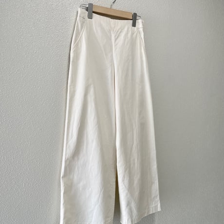 IENA コットンリネンオックスワイドパンツ