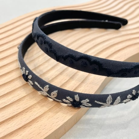 atelier N 刺繍カチューシャ