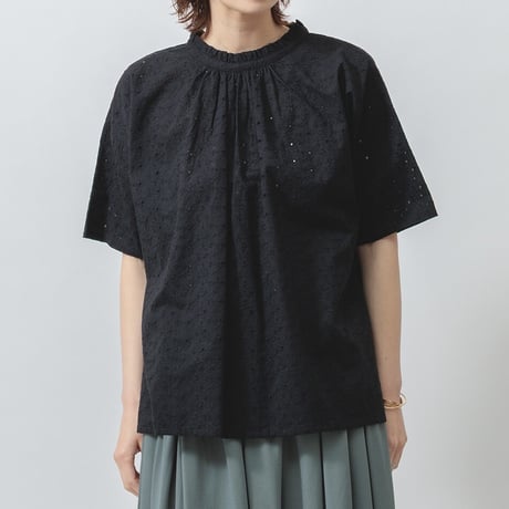【4色展開】select 衿フリルギャザーブラウス