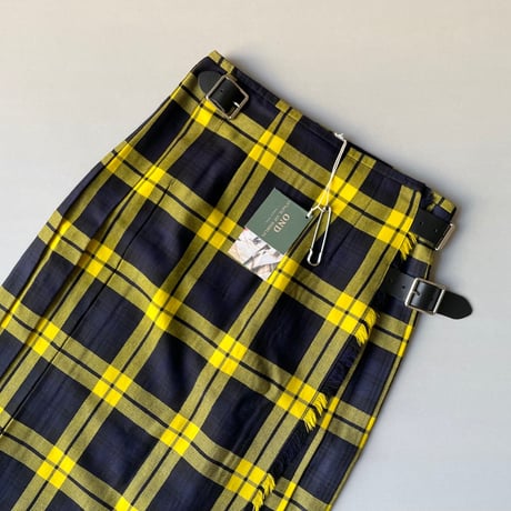 タグ付き未使用品 / O'NEIL of DUBLIN ウーステッドウール ロングキルトスカート
