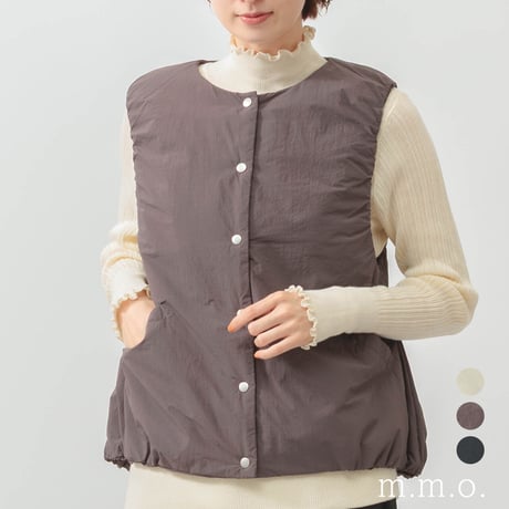 【3色展開】ナイロンワッシャー軽量中綿ベスト