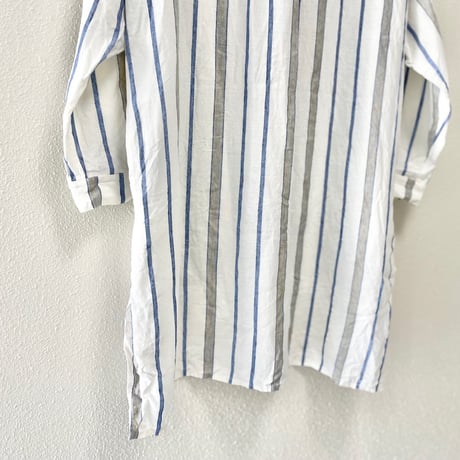2023SS / nest Robe リネンマルチストライプシャツ