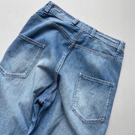 販売継続品 / GRANDMA MAMA DAUGHTER ライトデニムサイドジップテーパードパンツ 【VINTAGE WASH】
