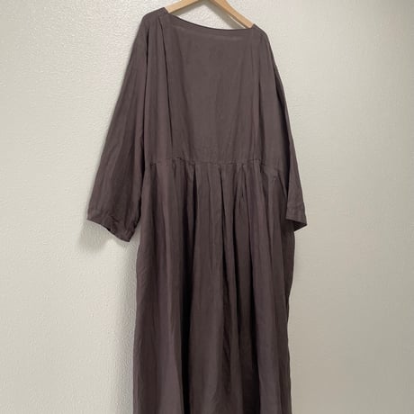 nest Robe リネンボートネック ウエストタックワンピース