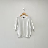 INDIVI Vネックガーター編みニット 【ホワイト】