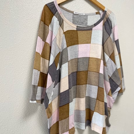 minaperhonen jelly  コットンプリントドルマンスリーブ カットソー