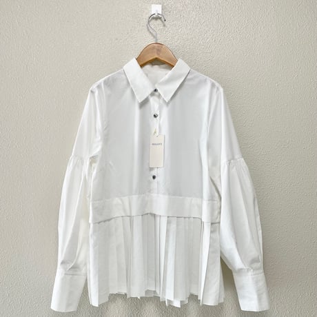 タグ付き未使用品/ 2025 / NOLLEY'S ウォッシャブル切替プリーツブラウス