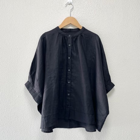 Leshy forest 切り替えスリーブ リネンビッグシャツ