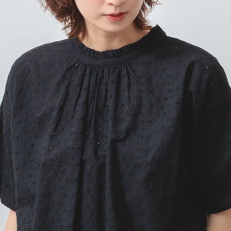 【4色展開】select 衿フリルギャザーブラウス