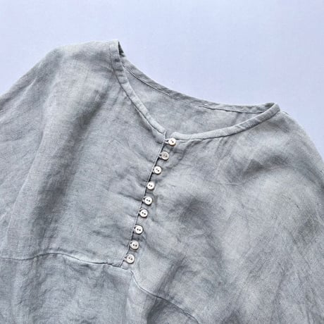 nest Robe リネン先染めガーゼビッグブラウス